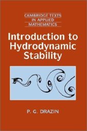 book Introduction to Hydrodynamic Stability