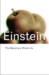 book The meaning of relativity