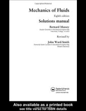 book Mechanics of Fluids. Solutions Manual