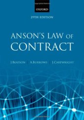 book Anson's Law of Contract