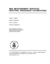 book NBS Measurement Services: Spectral Irradiance Calibrations