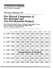 book Fire Hazard Comparison of Fire-Retarded and Non-Fire-Retarded Products