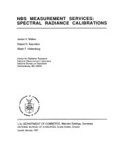 book NBS Measurement Services: Spectral Radiance Calibrations