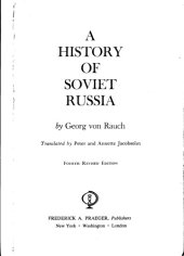 book A History of Soviet Russia