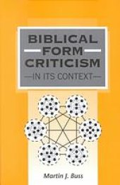 book Biblical form criticism in its context