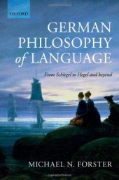 book German Philosophy of Language: From Schlegel to Hegel and beyond