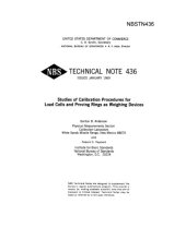 book Studies of Calibration Procedures for Load Cells and Proving Rings as Weighing Devices