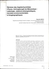 book Révision des Aspidorhynchidae (Pisces, Actinopterygii) du Mésozoïque : ostéologie, relations phylogénétiques, données environnementales et biogéographiques