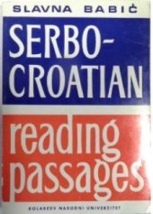 book Serbo-Croatian reading passages: With comments, exercises, vocabulary