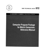 book Computer Program Package for Metric Conversion: Reference Manual