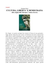 book Cultura, libertà e democrazia. Alle origini dell'Europa, l'antica Grecia