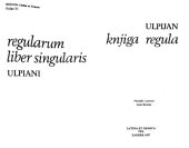 book Knjiga regula = Regularum liber singularis