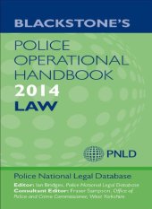 book Blackstone's Police Operational Handbook 2014: Law