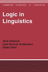 book Logic in Linguistics