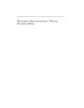 book Recursive Macroeconomic Theory