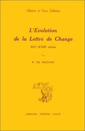 book L'évolution de la lettre de change, du XIV au XVIIIe siècles