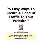 book 5 Easy Ways To Create A Flood Of Traffic To Your Website!