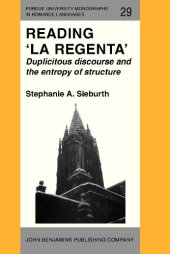 book Reading 'La Regenta': Duplicitous discourse and the entropy of structure