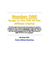 book Number ONE Surge To The TOP Of The Affiliate Charts!: “Breakthrough 6-Step Formula Reveals How An Ordinary Singaporean Guy Thrashed Thousands Of Other Affiliates In A Contest To Clinch The Coveted Number ONE Title... And He Did It By Selling $54,835 Worth