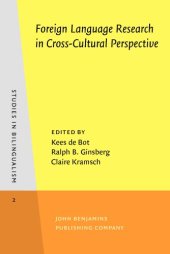 book Foreign Language Research in Cross-Cultural Perspective