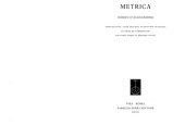 book Héron d’Alexandrie, Metrica, introduction, texte critique, traduction française et notes de commentaire