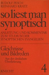 book Gleichnisse und Bildreden, Teil 1: Aus der dreifachen Überlieferung