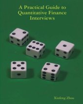 book A Practical Guide To Quantitative Finance Interviews