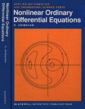 book Nonlinear ordinary differential equations