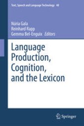 book Language Production, Cognition, and the Lexicon