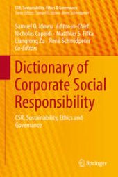 book Dictionary of Corporate Social Responsibility: CSR, Sustainability, Ethics and Governance