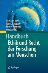 book Handbuch Ethik und Recht der Forschung am Menschen