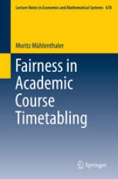 book Fairness in Academic Course Timetabling