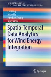 book Spatio-Temporal Data Analytics for Wind Energy Integration