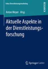 book Aktuelle Aspekte in der Dienstleistungsforschung