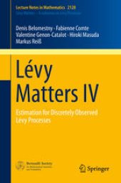 book Lévy Matters IV: Estimation for Discretely Observed Lévy Processes