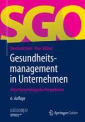 book Gesundheitsmanagement in Unternehmen: Arbeitspsychologische Perspektiven