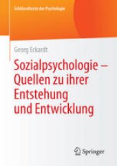 book Sozialpsychologie – Quellen zu ihrer Entstehung und Entwicklung