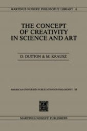 book The Concept Of Creativity Science Art