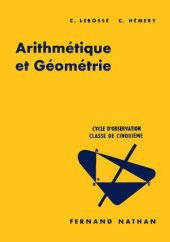 book Arithmétique et Géométrie. Classe de Cinquième