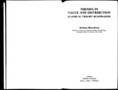 book Themes in Value and Distribution: Classical Theory Reappraised