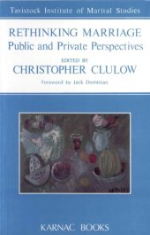 book Rethinking Marriage: Public and Private Perspectives