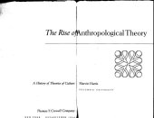 book The Rise of Anthropological Theory: A History of Theories of Culture