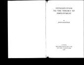 book Introduction to the Theory of Employment