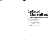 book Cultural Materialism: The Struggle for a Science of Culture