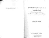 book Moral codes and social structure in ancient Greece : a sociology of Greek ethics from Homer to the Epicureans and Stoics