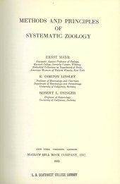 book Methods and Principles of Systematic Zoology