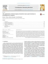 book The application of electrospray ionization mass spectrometry to homogeneous catalysis