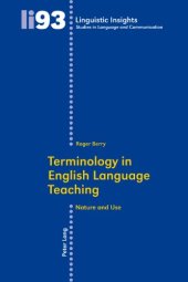 book Terminology in English Language Teaching: Nature and Use