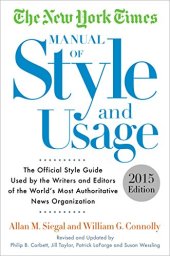 book The New York Times Manual of Style and Usage