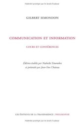 book Communication et information : Cours et conférences